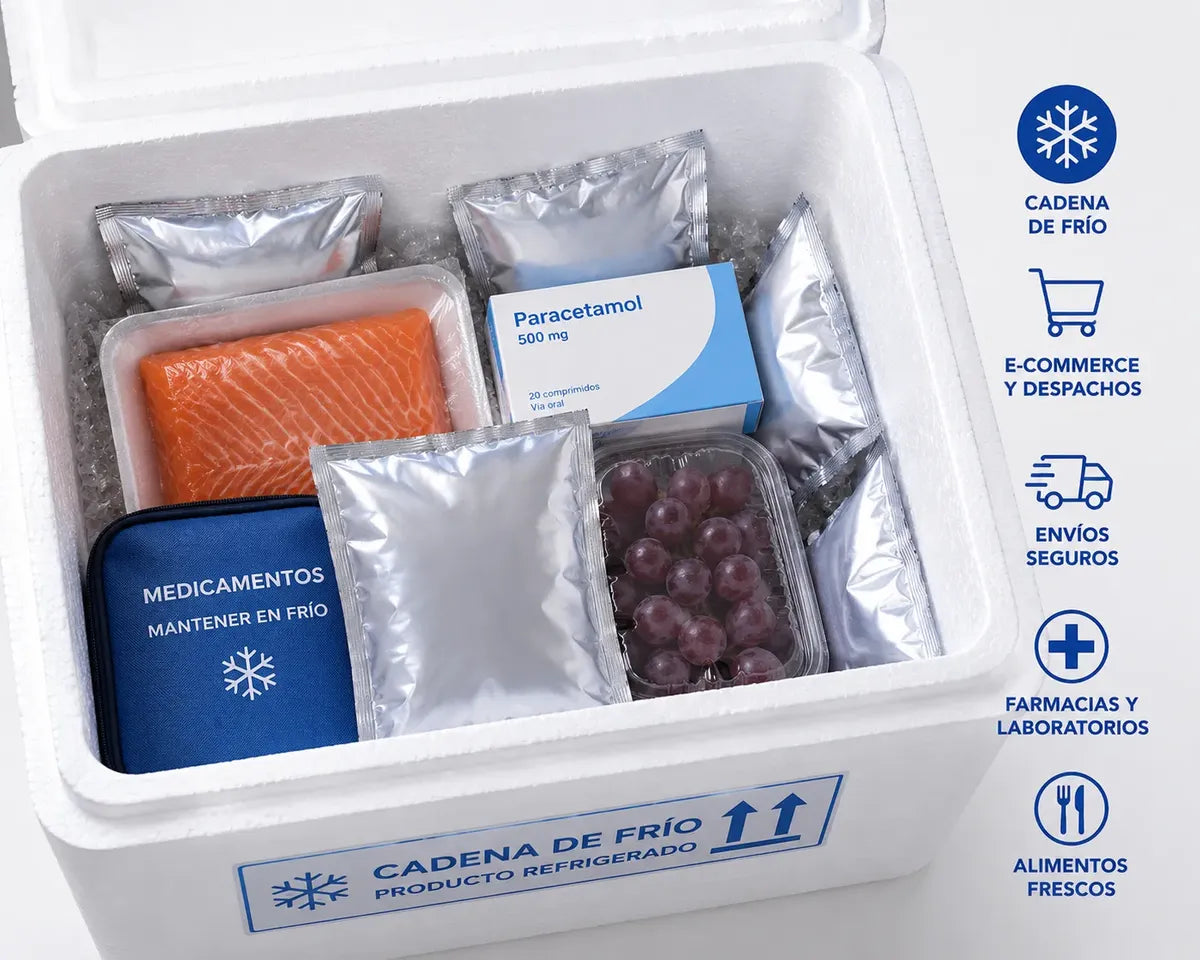 Gelpack Refrigerante 1 Kilogramo Reutilizable Pack 10 Unds